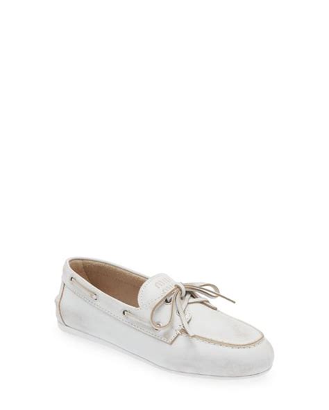 boat shoe miu miu|miu mi u shoes.